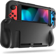 fintie silicone case for nintendo switch - black protective cover with anti-slip grip, shock proof and ergonomic design logo