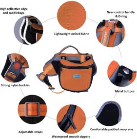 img 1 attached to 🎒 Premium Reflective Saddle Bag for Medium Large Dogs - ThinkPet Outdoor Dog Backpack for Hound Travel Rucksack