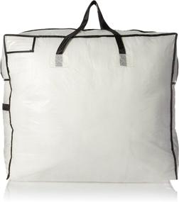 img 4 attached to 📦 Hassle-Free Household Storage Organizer: Household Essentials 2622 MightyStor Large Storage Bag for Clothing and Linen, with Handles - White Tarp and Black Trim