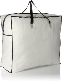 img 3 attached to 📦 Hassle-Free Household Storage Organizer: Household Essentials 2622 MightyStor Large Storage Bag for Clothing and Linen, with Handles - White Tarp and Black Trim