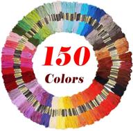 🧵 150 мотков ниток для вышивки и браслетов международной дружбы - мультяшные нити для крестиков с номерами цветов, 6-прядная нить логотип