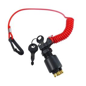 img 4 attached to Ignition Switch and Key Assembly with Lanyard for OMC Johnson Evinrude 40-200HP Outboard Motors, OE Replacement 175974 5005801