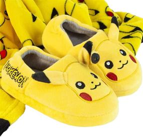 img 1 attached to 3D Character Pokemon Pikachu Kids' Slippers for Boys and Girls - Optimized Footwear for Kids