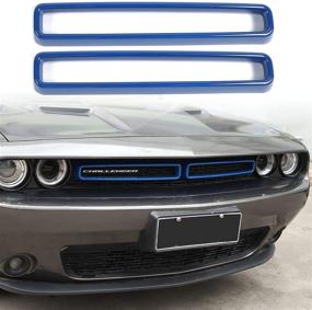 img 4 attached to 🔵 Voodonala ABS Blue Front Grille Inserts for Dodge Challenger 2015-2020, Set of 2