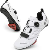 🚴 versatile spd-compatible road bike cycling shoes: perfect for indoor & outdoor riding, peloton & racing - sizes 5-12 logo