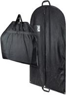 hangerworld 40inch hanging suit garment bag: travel in style with clothes cover and convenient handles (1 pack, black) логотип