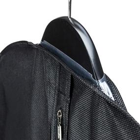 img 1 attached to HANGERWORLD 40inch Hanging Suit Garment Bag: Travel in Style with Clothes Cover and Convenient Handles (1 Pack, Black)