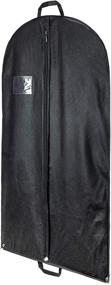 img 3 attached to HANGERWORLD 40inch Hanging Suit Garment Bag: Travel in Style with Clothes Cover and Convenient Handles (1 Pack, Black)