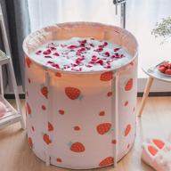 🛀 kelixu portable bathtub: foldable soaking tub with thermal foam for spa-like showers and hot/ice baths - pink logo