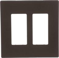 eaton pjs262rb-sp-l designer 2-gang screwless wallplate: sleek oil rubbed bronze cover plate logo