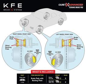 img 1 attached to KFE KFE1543-104 Front Ultra Quiet Advanced Premium Ceramic Brake Pad Set for 2011-2016 Hyundai Elantra, Elantra GT, Elantra Coupe & 2014-2016 Kia Forte, Forte Koup