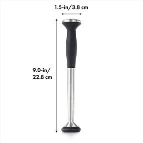 img 3 attached to Silver 9-Inch OXO SteeL Muddler with Non-Scratch Nylon Head, Soft Non-Slip Grip