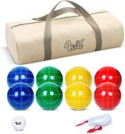 ✨ vssal bocce ball set: premium yard game for kids & adults - 8 polyresin bochie balls, carrying bag, measuring rope & more! логотип