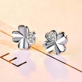 img 2 attached to 👂 Elevate Your Style with AVECON 925 Sterling Silver Stud Earrings - 17 Hypoallergenic Fashion Styles for Women