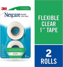 img 3 attached to 🩹 Nexcare Flexible Clear Tape, Value Pack 2, 1 Inch X 10 Yards per Roll, (Pack of 4) - 80 Yards Total