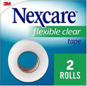 img 2 attached to 🩹 Nexcare Flexible Clear Tape, Value Pack 2, 1 Inch X 10 Yards per Roll, (Pack of 4) - 80 Yards Total