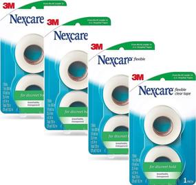 img 4 attached to 🩹 Nexcare Flexible Clear Tape, Value Pack 2, 1 Inch X 10 Yards per Roll, (Pack of 4) - 80 Yards Total