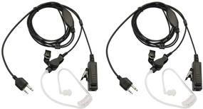 img 4 attached to 🔒 Enhanced Security with Walkie Talkie Transparent Headsets - Compatible with Midland GXT1000, LXT500VP3, GXT1050VP4, GXT1000XB (2 Pack)