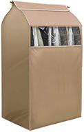 👗 moisture and dust resistant hanging garment storage bag with clear window - wardrobe dustproof protector cover with zipper (frames not included) логотип