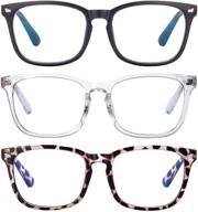 blue light blocking reading glasses for women/men - uv ray protection & lightweight nerd eyeglasses: ideal for computer use logo