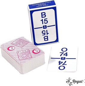 img 2 attached to 🎲 Regal Games Bingo Calling Card Deck: Durable Plastic Coating, High Contrast, Standard Size 4.5" x 3.5" - 75 Cards of Fun!