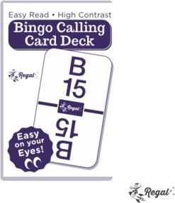 img 1 attached to 🎲 Regal Games Bingo Calling Card Deck: Durable Plastic Coating, High Contrast, Standard Size 4.5" x 3.5" - 75 Cards of Fun!