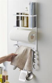 img 1 attached to YAMAZAKI Home 2560 Kitchen Rack - Magnetic Storage Holder and Organizer in White, One Size