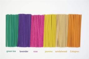 img 1 attached to 🌺 Enhance your Aromatherapy with 300PCS Mini Incense Sticks: Lavender, Rose, Jasmine, Sandalwood, and Green Tea Colognes—6 Popular Flavors (4.13in)