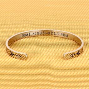 img 2 attached to Personalized Bracelets for Women - Engraved Inspirational Quote Jewelry for Birthday, Christmas - Funny Gifts for Best Friend, Daughter, Son, Sister, Niece, Mom, Coworkers - Stainless Steel Accessories