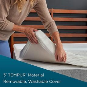 img 1 attached to 🛏️ Enhance Comfort and Support with Tempur-Pedic TEMPUR Supreme 3-Inch Mattress Topper - Medium Firm - Queen Size - White