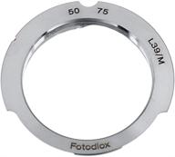 📸 fotodiox lens mount adapter m39 to leica m with 50mm/75mm frame line - compatible with leica m-monochrome, m8.2, m9, m9-p, m10, ricoh gxr mount a12 logo