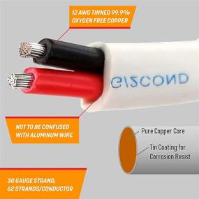 img 1 attached to 🔴 High-Quality 16 Ga (True American Wire Gauge) AWG Tinned OFC Copper Duplex 16/2 Dual Conductor Red Black Sheathed Cable - Ideal for Automotive, Marine, and Boat Wiring - 50 FT Length (Also available in 100 & 200 Feet Roll)