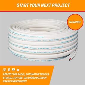 img 3 attached to 🔴 High-Quality 16 Ga (True American Wire Gauge) AWG Tinned OFC Copper Duplex 16/2 Dual Conductor Red Black Sheathed Cable - Ideal for Automotive, Marine, and Boat Wiring - 50 FT Length (Also available in 100 & 200 Feet Roll)