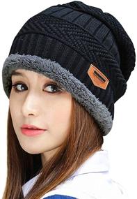 img 4 attached to Muryobao Womens Beanies: Warm, Stylish Headgear for Women