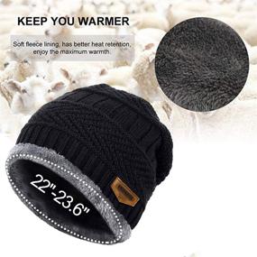 img 3 attached to Muryobao Womens Beanies: Warm, Stylish Headgear for Women