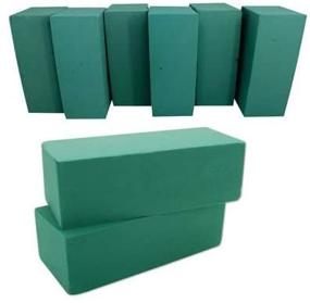 img 1 attached to 🌺 Floral Foam Blocks - Florist Flower Styrofoam Green Bricks | Apply Dry or Wet | Set of 8