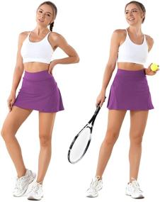 img 3 attached to Pleated Pockets Waisted Athletic Activewear Sports & Fitness and Team Sports