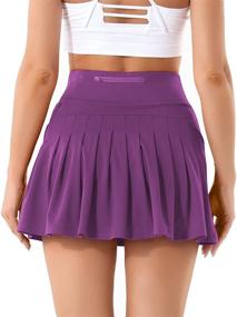 img 1 attached to Pleated Pockets Waisted Athletic Activewear Sports & Fitness and Team Sports