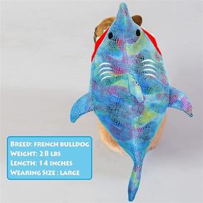 img 2 attached to cyeollo Dog Shark Costume: Fun Pet Outfit for Small Dogs & Cats at Christmas & Halloween Parties