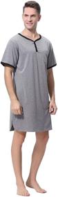 img 1 attached to Ultimate Comfort and Style: Sykooria Nightshirt Sleeve Sleepshirt Nightwear