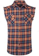 nutexrol relaxed flannel sleeveless cotton men's shirt: casual comfort for all occasions logo