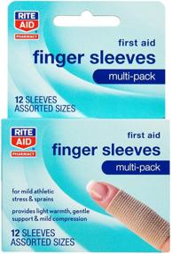 img 4 attached to 🖐️ Rite Aid Compression Finger Sleeves - 12 Pack, Finger Support for Arthritis Pain Relief