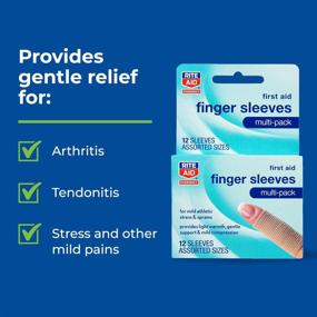 img 2 attached to 🖐️ Rite Aid Compression Finger Sleeves - 12 Pack, Finger Support for Arthritis Pain Relief