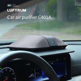 img 2 attached to 🚗 LUFTRUM Portable Car Air Purifier with Dual-Rotating Air Purification Duct for Efficient Air Cleansing, Dust Collection, Odor Elimination, Ultra-quiet with 99.9% Microscopic Particle Removal, Perfect for Your Beloved Vehicle (Grey)