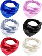 pieces square scarves neckerchief multicolor logo