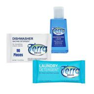 🌿 convenient travel detergent packets & dish soap kit | terra breeze all-in-one: perfect for airbnb, rentals & travel! logo
