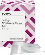 solimo 14-дневный набор полосок для отбеливания зубов - бренд amazon, 28 штук: 14 процедур. логотип