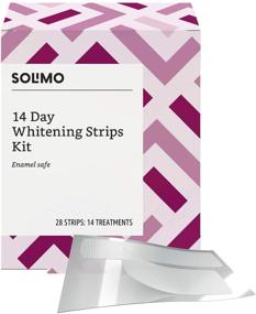 img 4 attached to Solimo 14 Day Teeth Whitening Strips Kit - Amazon Brand, 28 Count: 14 Treatments