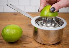 img 1 attached to 🍋 RSVP International Endurance (JUC-PYX) Manual Hand Citrus Juicer Squeezer - Stainless Steel - 4.75 Inch Dia. - Compatible with Pyrex Cups & Bowls - Dishwasher Safe - Silver - for Oranges, Grapefruits, Lemons