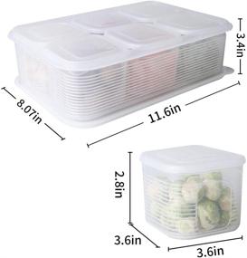 img 3 attached to 6-Piece Fridge Food Storage Container - Keep Fresh with Detachable Boxes - Meat, Fish, Fruit, Vegetable Organizer